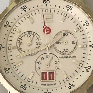 Michele Sport Sail Large, White Dial MW01K00D9001